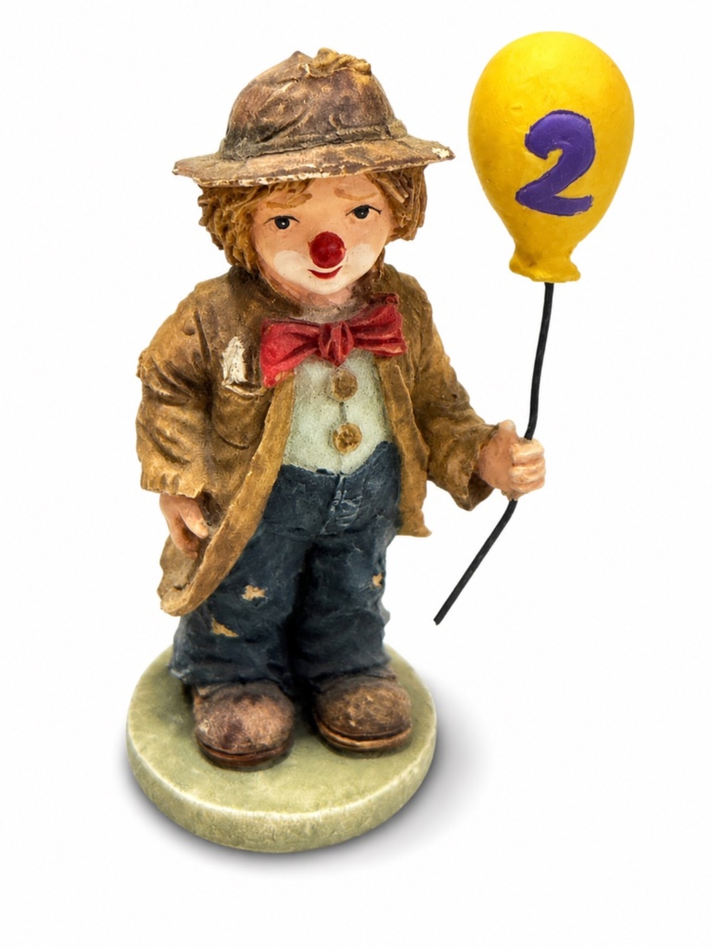 Vintage Flambro Little Emmett 2nd Birthday Clown Balloon Figurine 1994